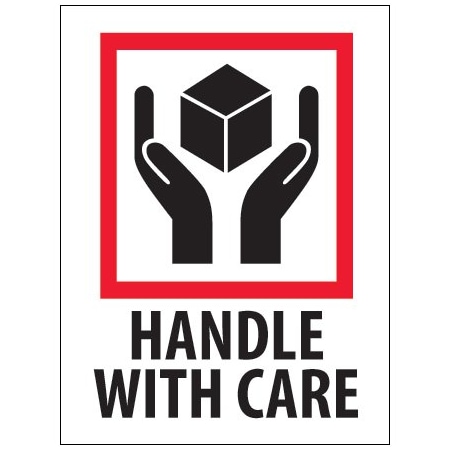 Bsc Preferred 3 x 4'' - ''Handle With Care'' Labels BUY00023907